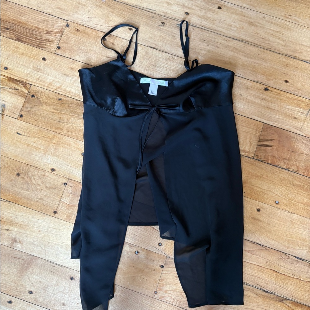 Victoria's Secret Black Satin Top